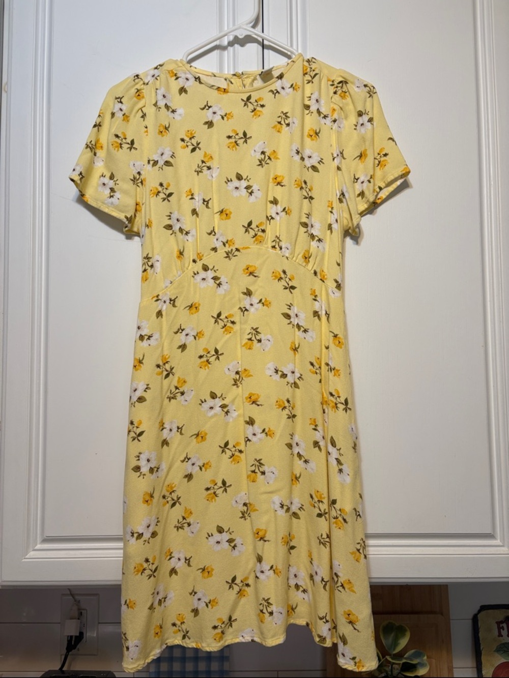 Old Navy Yellow Floral Midi Dress
